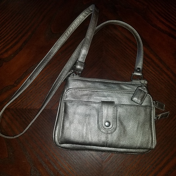 clarks silver handbag
